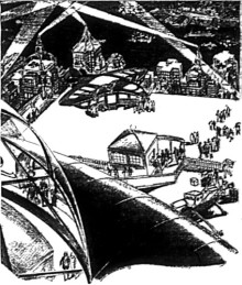 Illustration from Brigands of the Moon Astounding Stories of Super Science March 1930