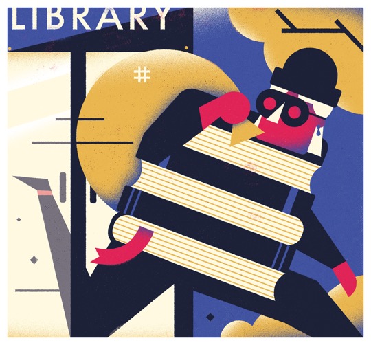 Illustrations about books - Dale Edwin Murray - The book thief