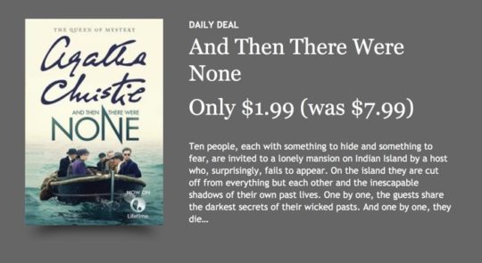 Kobo Store deals - Kobo Daily Deal is featured on a homepage