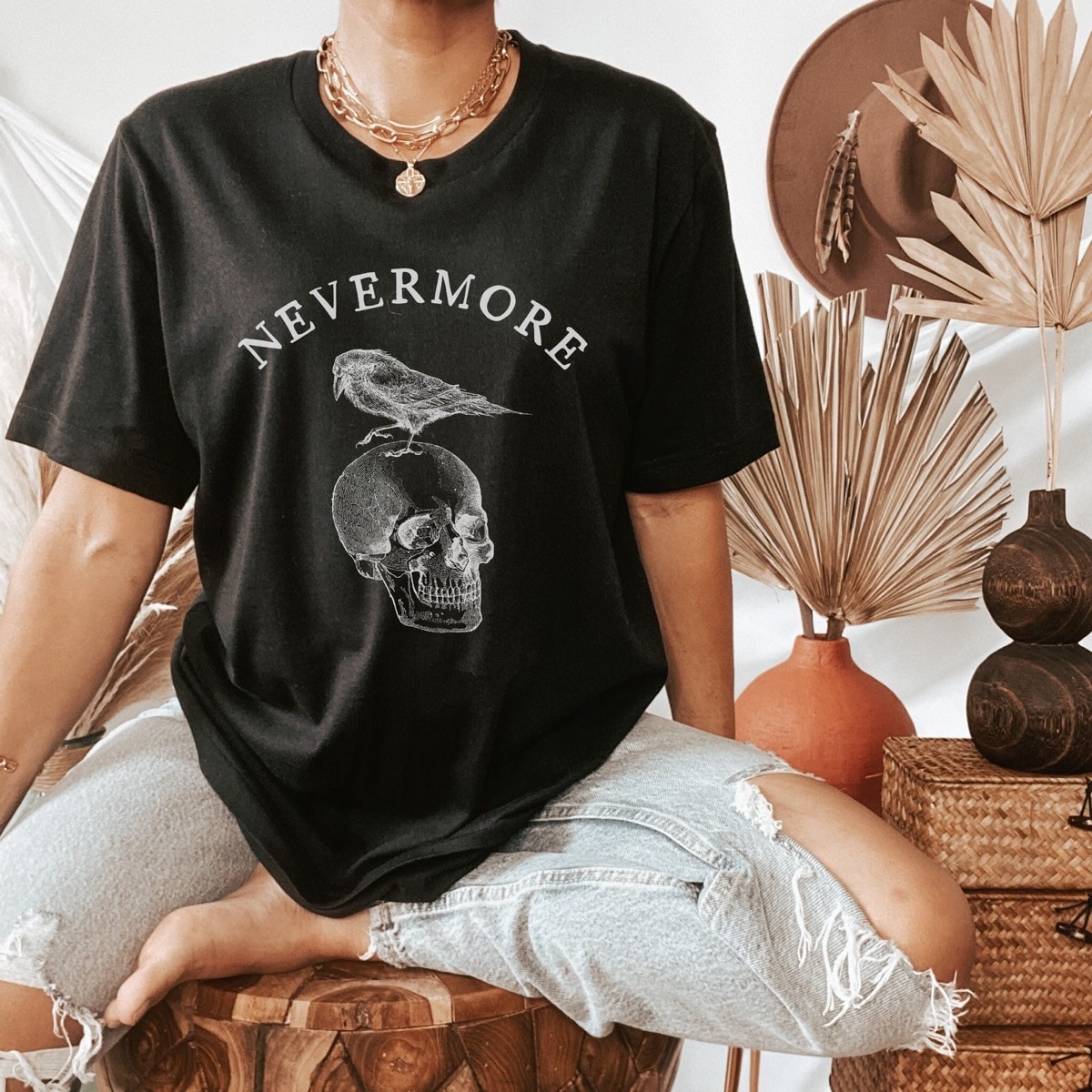 Nevermore Edgar Allan Poe t-shirt - best dark academia clothes for bookworms