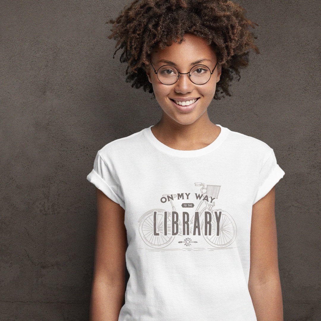 On my way to the library t-shirt - best gifts for library lovers