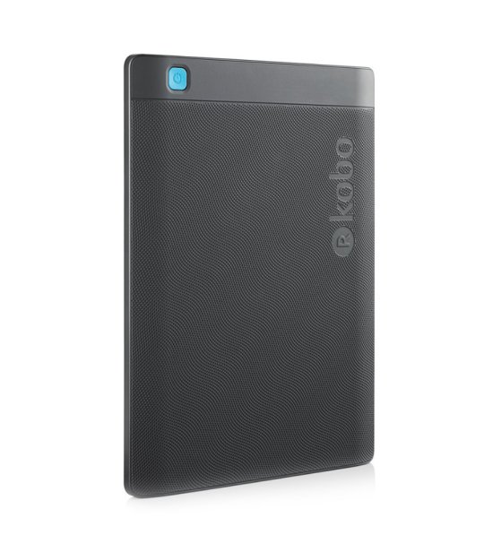 The back of the waterproof Kobo Aura H2O Edition 2 e reader released in 2017