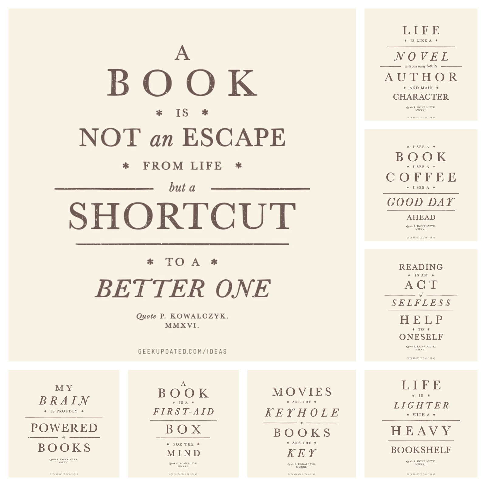 Vintage book quotes by Piotr Kowalczyk Geek Updated