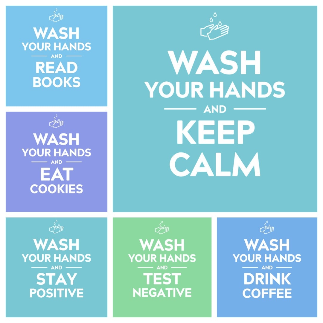“Wash Your Hands and Keep Calm” images to share