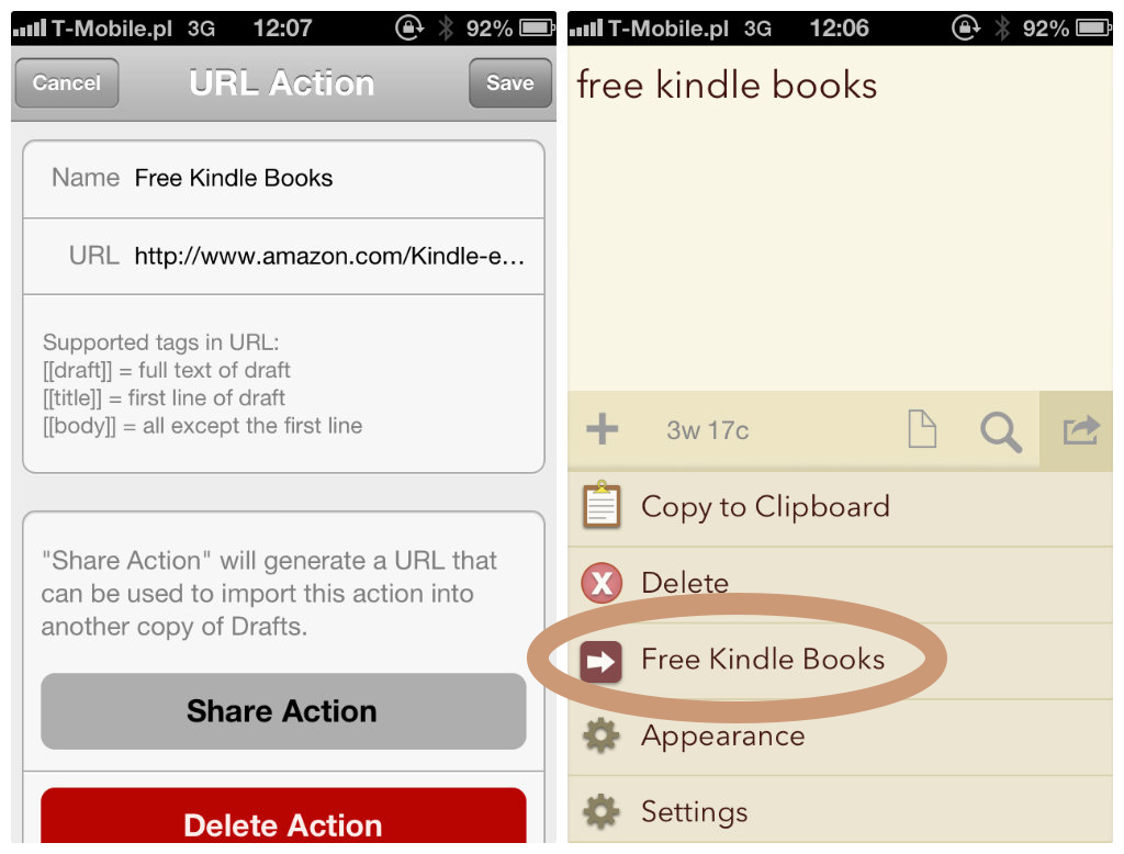 The quickest way to find free Kindle books with an iPhone or iPad