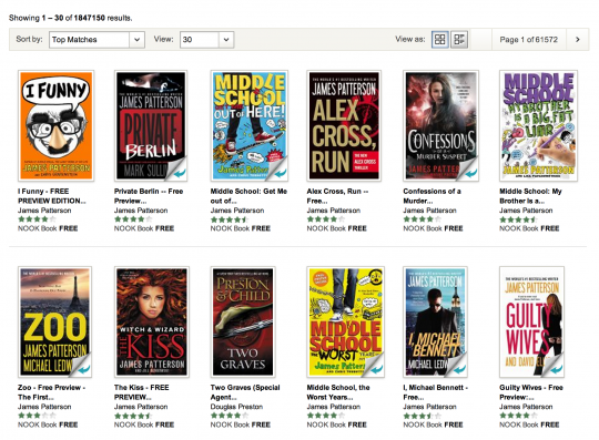 Free Nook books on Barnes and Noble site